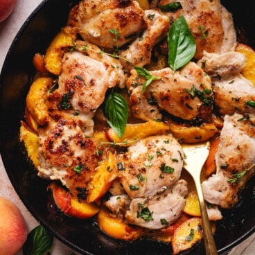 Chicken Thighs with Peaches