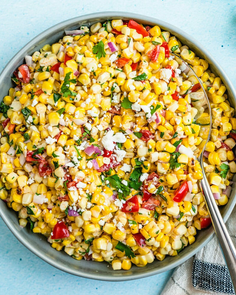 Grilled corn salad