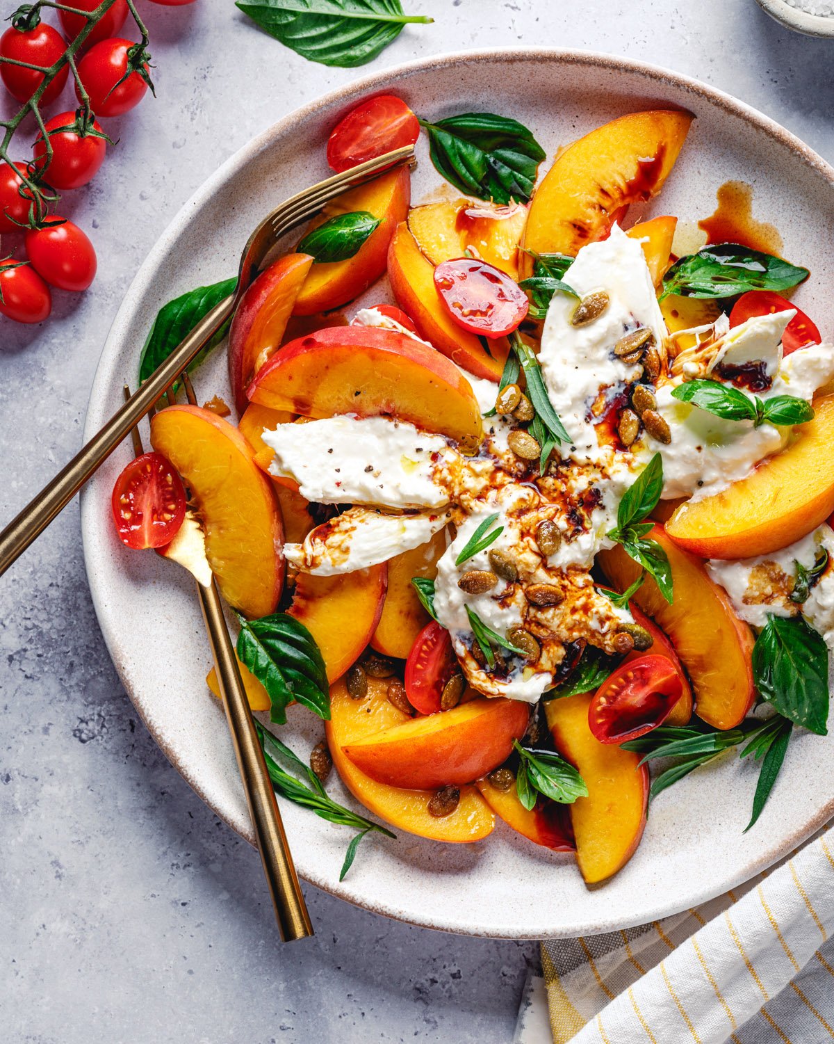 Peach Burrata Salad