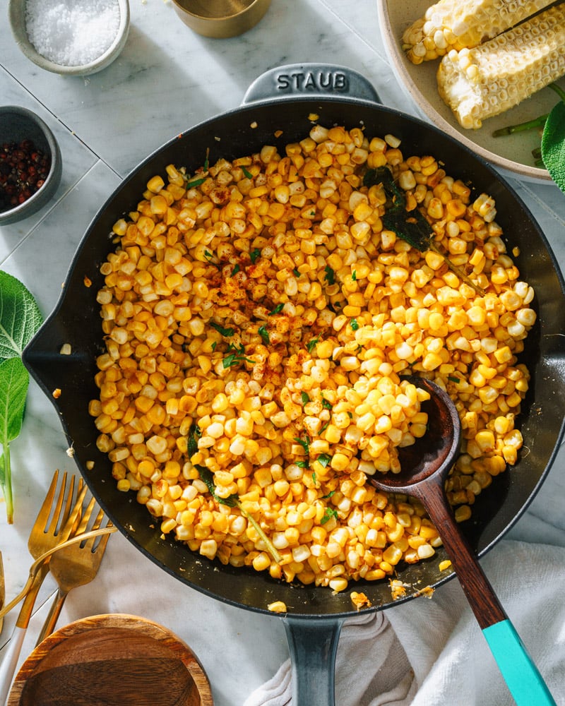 Corn in skillet