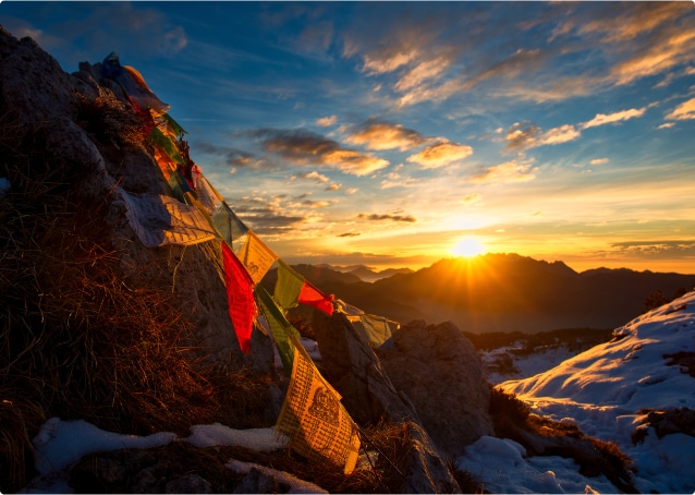 Tibetan Mountain Sunset