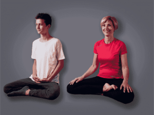 Mother and Son using knowledge gained from Mindworks Meditation For Parents
